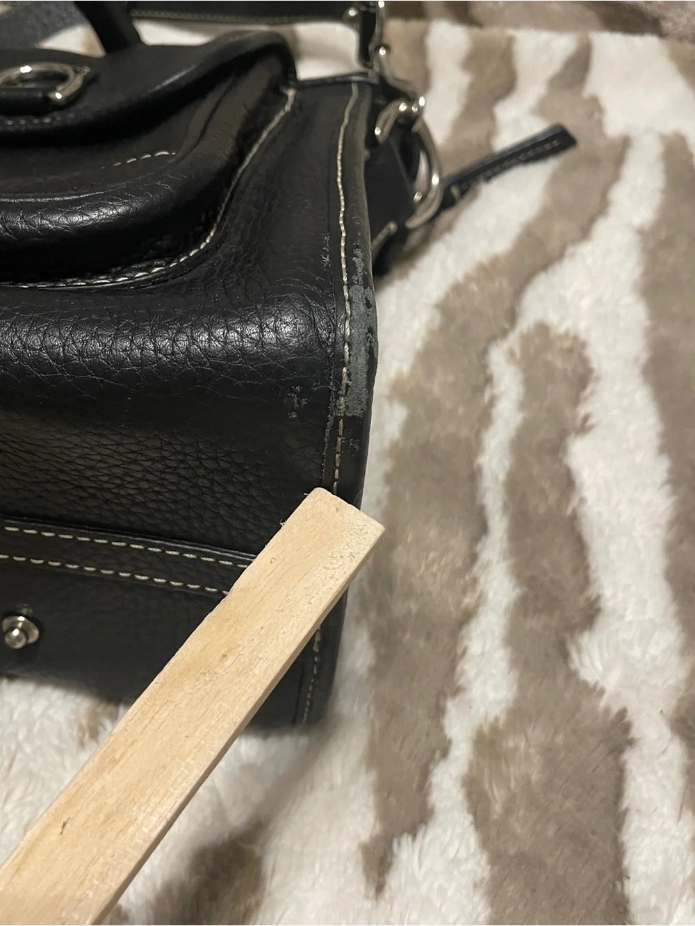 Dooney & Bourke Black Leather Double Front-Pocket Messenger